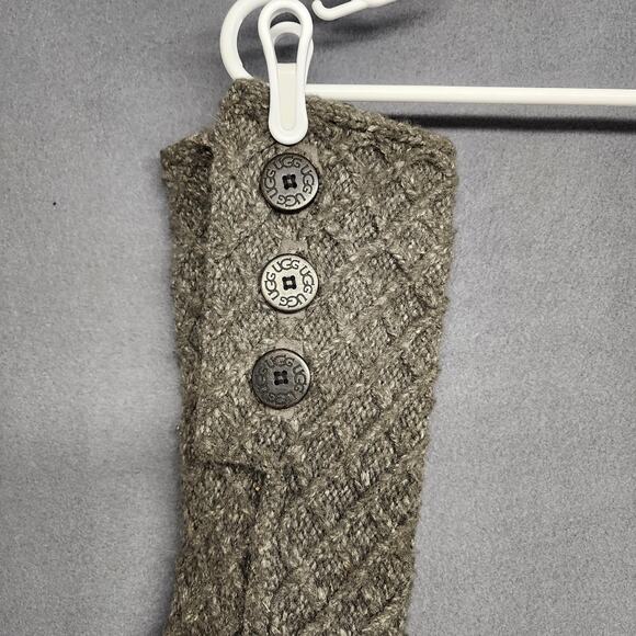 UGG Australia Boots Womens Size 7 Gray Lattice Cardy Sweater Knit Tall 3066 - Picture 4 of 12